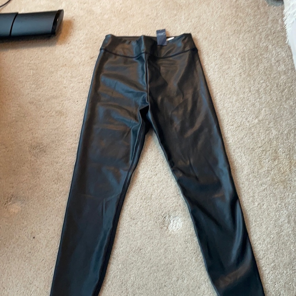 Abercrombie faux leather leggings.